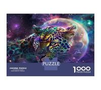 1000 Piece Teenager Puzzles Cosmic Leopard Art Print Jigsaw for Adults Anti-Stress Toys Difficult Challenge Birthday And Unique Gifts 38x26cm/1000pcs