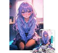 1000 Piece Teenager Puzzles Cute Anime Girl in Trouble for Educational Game for Educational Game Challenge Toy Great Gifts Improve Memory (size 50x75cm)