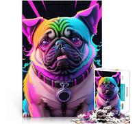 1000 Piece teenager Puzzles cute dog retro style Anspruchsvoll, aber lustig und humorvoll Kunstwerk Geschenk38x26cm