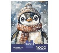 1000 Piece Teenager Puzzles Cute Penguin in Snow-8 Jigsaw for Adults Anti-Stress Toys Difficult Challenge Birthday And Unique Gifts 52x38cm/1000pcs