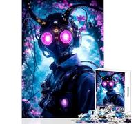 1000 Piece Teenager Puzzles Cyberpunk Cyborg in Forest Adult Jigsaw Puzzles Precision Cutting Train Your Brain And Hands Birthday Present, Gifts, (38x52cm)