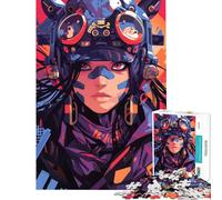 1000 Piece Teenager Puzzles Cyberpunk Female Character for Educational Game for Educational Game Challenge Toy Great Gifts Improve Memory (size 38x52cm)