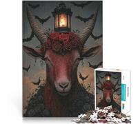 1000 Piece teenager Puzzles Devil Goat Challenging Difficult 50x75cm for is ideal as a gift for the whole family for and 14 Years old