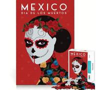 1000 Piece Teenager Puzzles Dia De Los Muertos Smooth Cut Play Brain Exercise Toy Restful Play Time Birthday Activity (50x75cm)