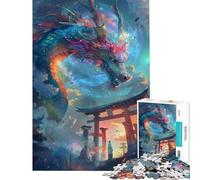 1000 Piece Teenager Puzzles Dragon And Samurai Night Difficult And Challenge For Family Fun Fun Games for 14+ Puzzle Game Offered (50x75cm)