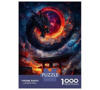 1000 Piece Teenager Puzzles Dragon And Torii Gate Jigsaw for Adults Anti-Stress Toys Difficult Challenge Birthday And Unique Gifts 52x38cm/1000pcs
