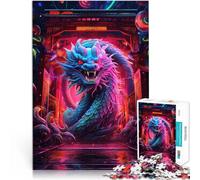 1000 Piece teenager Puzzles Dragon Neon Gate Help the brain exercise addictive toys to cultivate patience Home Decoration 50x70cm