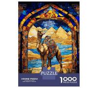 1000 Piece Teenager Puzzles Egyptian Pyramids Camel Adult Puzzles Anti-Stress Toys Pattern Assembly Unique Gifts for Birthday And Christmas 70x50cm/1000pcs