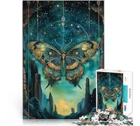 1000 Piece teenager Puzzles Fantasy butterfly totem Train your brain and hands 38x52cm is ideal as gifts for the whole family for Age 14 Years Up