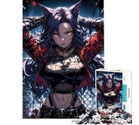 1000 Piece Teenager Puzzles Fierce Urban Catwoman Brain Teaser Game for Educational Game Challenge Toy Gifts Ideas Learning Educational (Size 38x52cm)