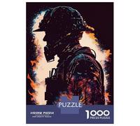 1000 Piece Teenager Puzzles Firefighter Silhouette Adult Puzzles Anti-Stress Toys Pattern Assembly Unique Gifts for Birthday And Christmas 38x26cm/1000pcs