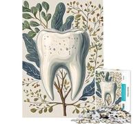 1000 Piece Teenager Puzzles Floral Tooth Harmony Fun at Home Activities, Enhance Memory Family Game Suitable for Ages 14 And Up (38x52cm)