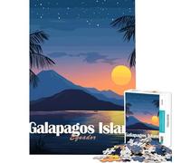 1000 Piece Teenager Puzzles Galapagos Island, Ecuador at Sunset Hands-on Game Learning Educational Toys Secret Santa Gifts Staycation Kill Time (Size 38x26cm)