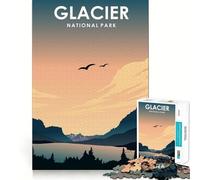 1000 Piece Teenager Puzzles Glacier National Park Smooth Cut Play Brain Exercise Toy Restful Play Time Birthday Activity (38x52cm)