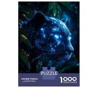 1000 Piece Teenager Puzzles Glowing Panther in Jungle Jigsaw for Adults Anti-Stress Toys Difficult Challenge Birthday And Unique Gifts 70x50cm/1000pcs