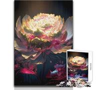 1000 Piece Teenager Puzzles Graceful Peony Whispers Perfect Calm Relaxing Hobby Consistent Clean Cut Play Toy Size 50x75cm