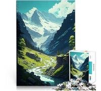 1000 Piece teenager Puzzles Green Valley Spielspielzeug als Familiengeschenk Wanddekoration Einzigartige Geburtstags- und Weihnachtsgeschenke52x38cm
