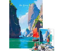 1000 Piece Teenager Puzzles Ha Long Bay for Educational Game for Educational Game Challenge Toy Great Gifts Improve Memory (size 50x75cm)