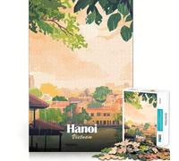 1000 Piece Teenager Puzzles Hanoi, Vietnam in The Rain Smooth Cut Play Brain Exercise Toy Restful Play Time Birthday Activity (50x75cm)