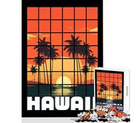 1000 Piece Teenager Puzzles Hawaii Zen Sunset Scenery Puzzles for Teenagers Difficult Challenge for Birthday, Chrismas for Is Ideal As A Gifts (38x52cm)