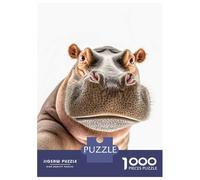 1000 Piece Teenager Puzzles Hippo Selfie Jigsaw for Adults Anti-Stress Toys Difficult Challenge Birthday And Unique Gifts 70x50cm/1000pcs