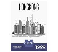 1000 Piece Teenager Puzzles Hong Kong Skyline Adult Jigsaw Puzzle Anti-Stress Toys Pattern Assembly for Is Ideal As A Gift 70x50cm/1000pcs
