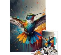 1000 Piece Teenager Puzzles Hummingbird in Flight Educational Game for Educational Game Challenge Toy Gifts For Birthdays Wall Decoration (Size 38x52cm)