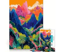 1000 Piece Teenager Puzzles Italy Dolomites Mountains Minimalist Art Smooth Cut Play Brain Exercise Toy Restful Play Time Birthday Activity (38x52cm)