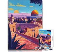 1000 Piece Teenager Puzzles Jerusalem Skyline Perfect Calm Relaxing Hobby Consistent Clean Cut Play Toy Size 38x52cm
