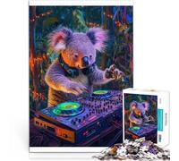1000 Piece teenager Puzzles Koala DJ Brain Teaser 26x38cm is ideal as a gift for the whole family Suitable for and 14