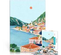 1000 Piece teenager Puzzles Lake Garda Italy Paint Anspruchsvoll, aber lustig und humorvoll Wanddekoration75x50cm