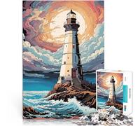 1000 Piece teenager Puzzles Light House Ocean Spielzeug für die ganze Familie Künstlersammlung, Bildende Kunst52x38cm