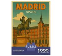 1000 Piece Teenager Puzzles Madrid Spain Travel Adult Jigsaw Puzzle Family Game Difficult Challenge Parent-child Interaction 52x38cm/1000pcs