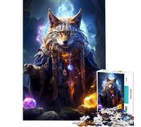 1000 Piece Teenager Puzzles Magic Wolf Educational Game for Educational Game Challenge Toy Gifts For Birthdays Wall Decoration (Size 75x50cm)