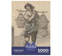 1000 Piece Teenager Puzzles Man Carrying Bird Cages Jigsaw for Adults Anti-Stress Toys Difficult Challenge Birthday And Unique Gifts 52x38cm/1000pcs