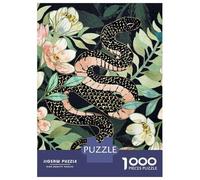 1000 Piece Teenager Puzzles Metallic Floral Snake Jigsaw Brain Teaser Game But Fun And Humorous Unique Gifts for Birthday And Christmas 70x50cm/1000pcs