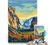1000 Piece teenager Puzzles Minimalist Yosemite Art Lernspiel-Herausforderungsspielzeug Wohnkunstdekor52x38cm