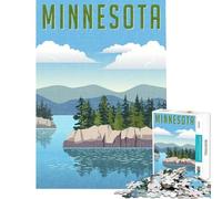 1000 Piece Teenager Puzzles Minnesota Landscape for Educational Game for Educational Game Challenge Toy Great Gifts Improve Memory (size 38x52cm)