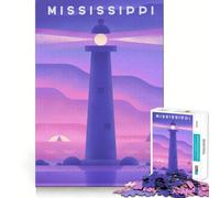 1000 Piece Teenager Puzzles Mississippi Smooth Cut Play Brain Exercise Toy Restful Play Time Birthday Activity (50x75cm)
