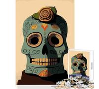 1000 Piece Teenager Puzzles Moai Head Skull Poster Art Adult Jigsaw Puzzles Precision Cutting Train Your Brain And Hands Birthday Present, Gifts, (50x75cm)