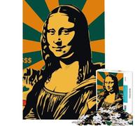 1000 Piece Teenager Puzzles Mona Lisa Pop Art Poster Fun Activities at Home Perfect Decoration Relaxing Games for Ages 14 And over (50x75cm)