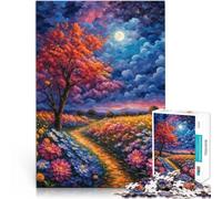 1000 Piece teenager Puzzles Moonlit Flower Path Anspruchsvoll, aber lustig und humorvoll Ein Kunstwerk52x38cm