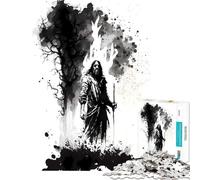 1000 Piece Teenager Puzzles Moses And The Burning Bush Hands-on Game Learning Educational Toys Secret Santa Gifts Staycation Kill Time (Size 38x52cm)