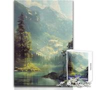 1000 Piece Teenager Puzzles Mountain Lake Serenity Perfect Calm Relaxing Hobby Consistent Clean Cut Play Toy Size 50x75cm
