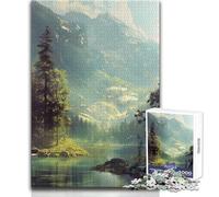 1000 Piece Teenager Puzzles Mountain Lake Serenity Perfect Calm Relaxing Hobby Consistent Clean Cut Play Toy Size 38x26cm