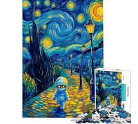 1000 Piece Teenager Puzzles Mummy in Starry Night Jigsaw for Adults Brain Teaser Game Precision Cutting Difficult And Challenge (Size 50x75cm)
