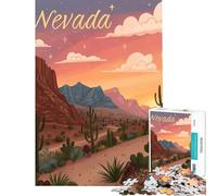 1000 Piece Teenager Puzzles Nevada Desert Sunset Fun Activities at Home Perfect Decoration Relaxing Games for Ages 14 And over (50x75cm)