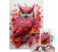 1000 Piece Teenager Puzzles Owl in Silent Flight Fun Activities at Home Perfect Decoration Relaxing Games for Ages 14 And over (50x75cm)