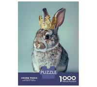 1000 Piece Teenager Puzzles Pastel Rabbit King Crown Jigsaw for Adults Anti-Stress Toys Difficult Challenge Birthday And Unique Gifts 70x50cm/1000pcs