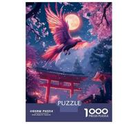 1000 Piece Teenager Puzzles Phoenix in Cherry Blossom Night Jigsaw for Adults Anti-Stress Toys Difficult Challenge Birthday And Unique Gifts 52x38cm/1000pcs